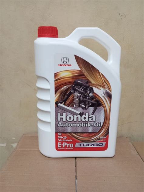 Oli Mobil Honda E PRO TURBO SN FULL SINTETIC 0w 20 Galon 4L Lazada