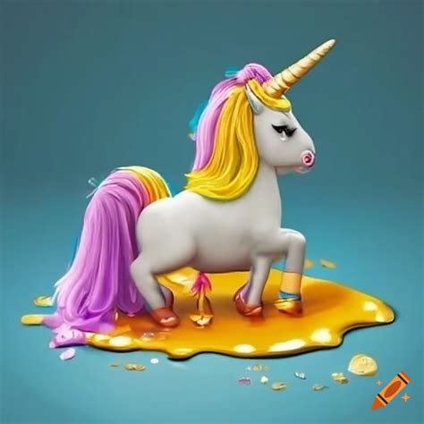 Unicorn Stuck In Honey Puddle On Craiyon