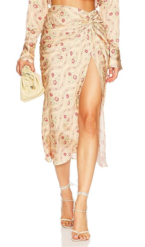 Buy L Academie L Academie Prisca Midi Skirt In Nude At Off