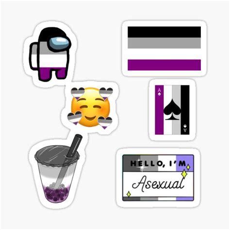 Asexual Pride Pack Sticker By Stickersbycayc Redbubble Asessuale