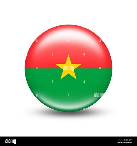 Burkina Faso Country Flag In Sphere With White Shadow Stock Photo Alamy