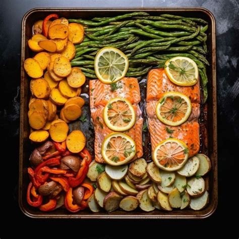 Lemon Herb Salmon With Roasted Vegetables StirThatPot