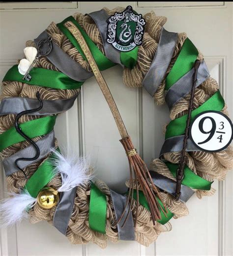 Harry Potter Wreath All Houses Available Gryffindor Etsy