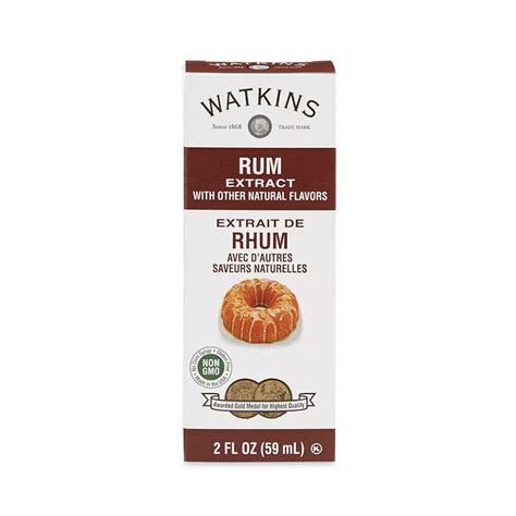 Watkins Rum Extract With Other Natural Flavors 2 Oz Bottle — Cake And