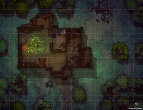 Witch S Cabin Dandd Map For Roll20 And Tabletop Dice Grimorium