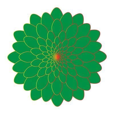 emerald green flower vector art icons  graphics