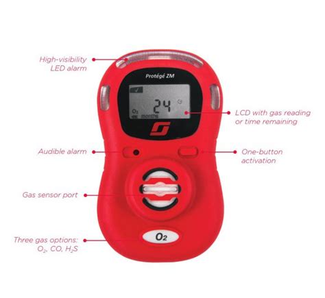 Scott Prot G Zm Single Gas Co Monitor High Visibility Red