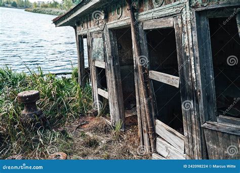 Abandoned Floating Boat Restaurant In The Harbour Of Ghost Town Pripyat