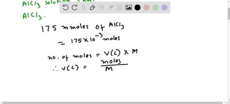 Solved Calculate The Volume In Milliliters Of A M Aluminum