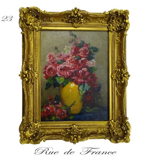 Antique French Still Life Oil Painting Rue De France