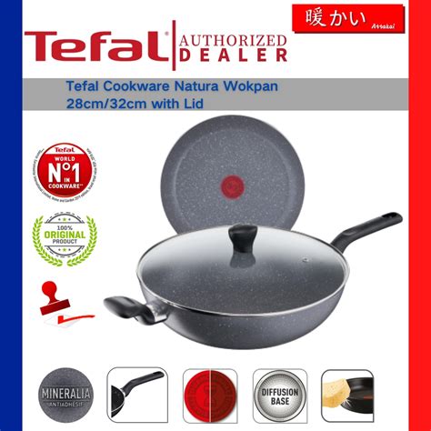 Tefal Natura Cm Non Stick Wokpan Glass Lid B Deep Wok Stir Fry