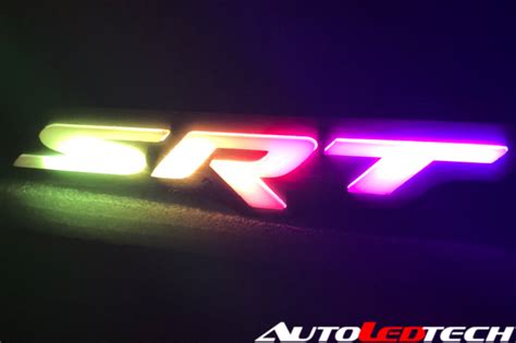 Dodge Mopar Srt Led Badge Emblem Logo Flow Series