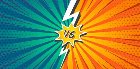 Versus Comparison Retro Green Orange Vector Background 21082634 Vector ...