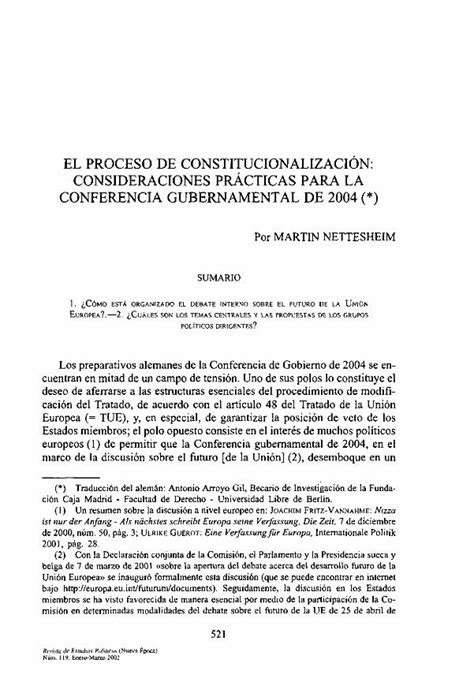 PDF El proceso de constitucionalización consideraciones prácticas