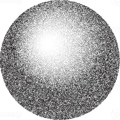 Grainy Circle With Noise Dotted Texture Gradient Ball With Shadow