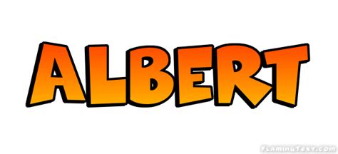 Albert Лого | Бесплатный инструмент для дизайна имени от Flaming Text