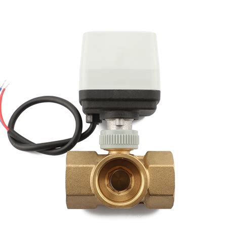 Electric Actuator Equipped With Dn Three Way Brass Ball Valve China