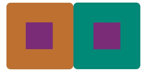 An Orange And Green Rectangle With Purple Squares In The Center On A