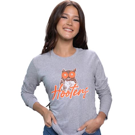 Ladies Script Hootie Long Sleeve Hooters Online Store