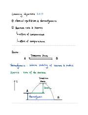 Kinetics And Thermodynamics Pdf Learning Objectives Chemical