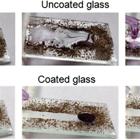 Self Cleaning Behavior Of Surface Of Coated And Uncoated Glass Download Scientific Diagram