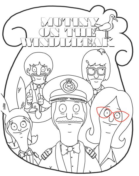 Printable Bobs Burgers Coloring Page