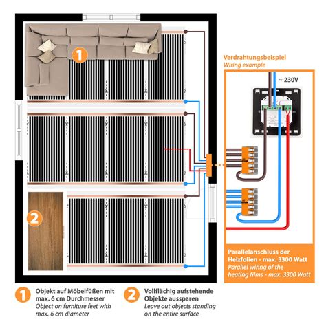 Carbon Infrarot Folienheizung Fu Bodenheizung Elektro Laminat Parkett