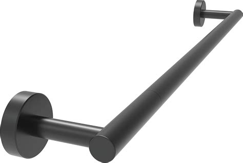 Wzrua Black Towel Rail Wall Mounted 304 Stainless Steel Towel Holder