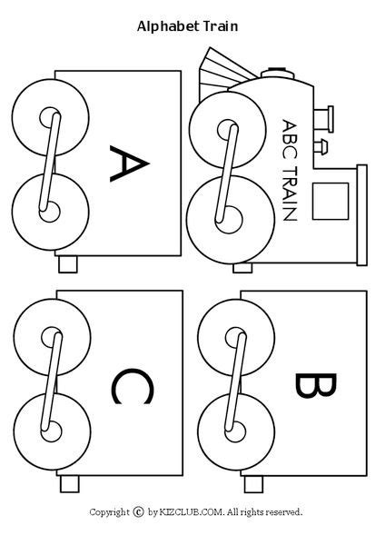 Alphabet Train Printables & Template for Pre-K - 1st Grade (avec images)