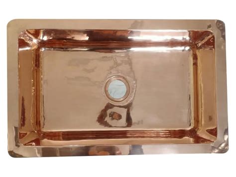 Single Table Top Rectangular Copper Sink For Bathroom Size 16 X 12 X 6 Inch At ₹ 15000 In