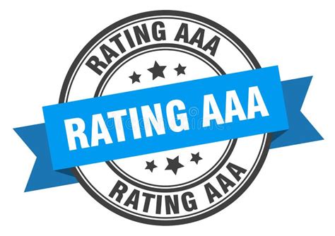 Rating Aaa Label Rating Aaa Round Band Sign Stock Vector