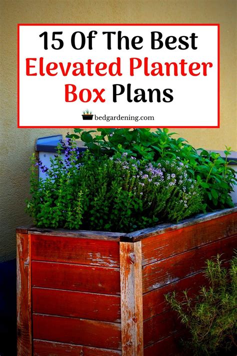 15 OF THE BEST ELEVATED PLANTER BOX PLANS. #diy #gardening Herb Planter ...