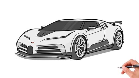 How To Draw A Bugatti Centodieci Drawing Bugatti Sports Car 2020