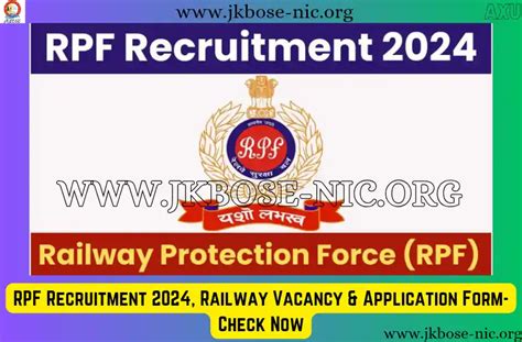 Rpf Recruitment Railway Vacancy Application Form Check Now