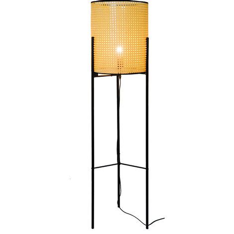 Lampadaire Design Bali Cm Cannage Naturel Compatible Led