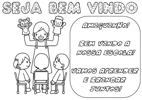 Cartazes De Boas Vindas Para Volta às Aulas Da Escola Murais E Painéis