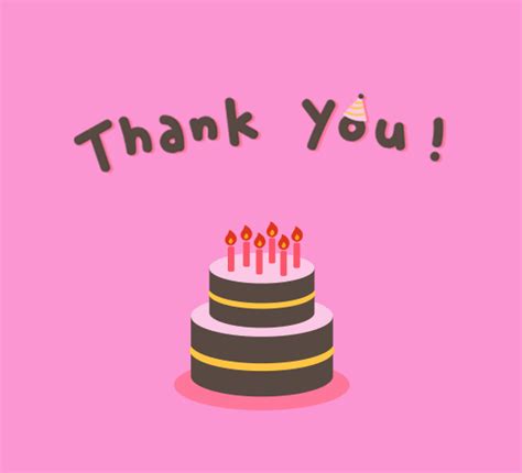 Thank You Birthday Cake Free Birthday Thank You Ecards Greeting Cards