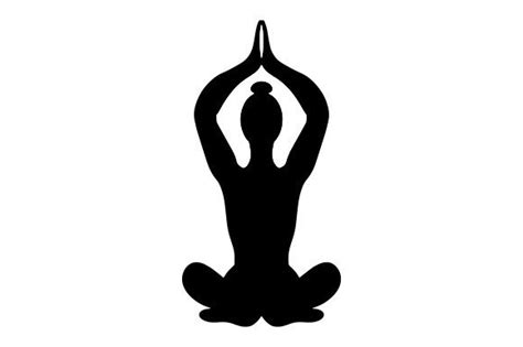 Yoga Meditation Icon Highlight Cover Lotus Pose Svg Cut File By