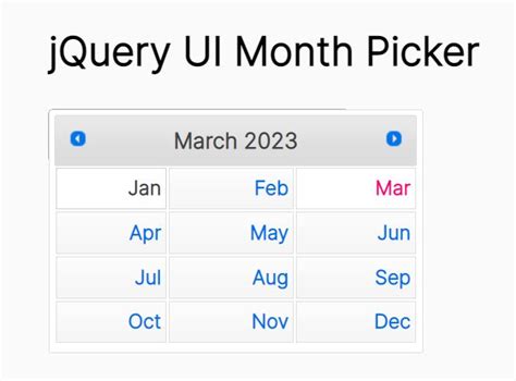 Pick Month And Year With Month Picker Js Jquery Devstoc