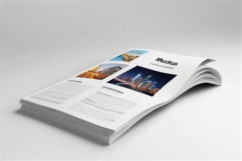 Premium Photo Newspaper Advertising Magazine Brochure Mockup D