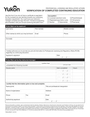 Fillable Online Verification Of Completed Continuing Education Form