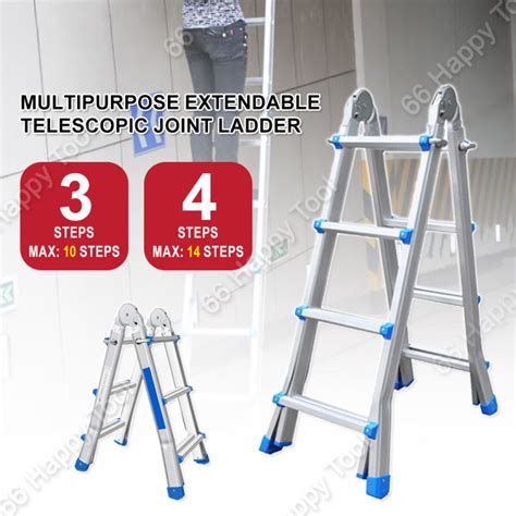 Multipurpose Aluminium Telescopic Ladder Extension Steps Aluminum