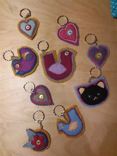 Key Rings Using Felt Kids Rugs Felt Decor