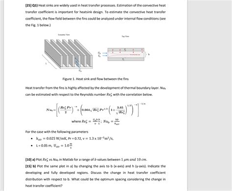 Solved 25 Q1 Heat Sinks Are Widely Used In Heat Transfer
