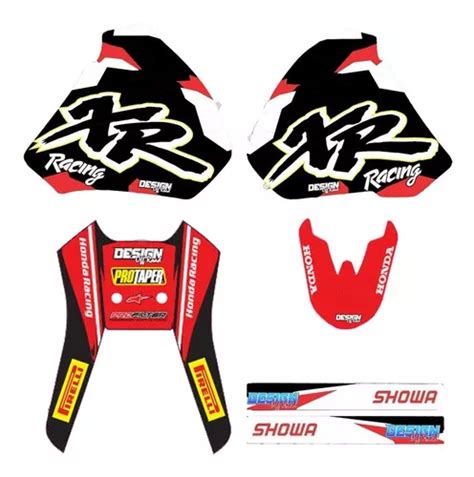 Kit Adesivo Gráfico Honda Xr 250 400 1996 2004 0 20mm Parcelamento