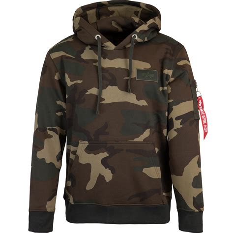 Alpha Industries Back Print Camo Hoody Woodland Camo Hier Bestellen