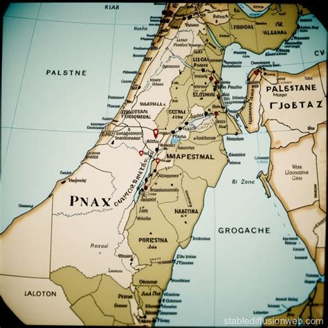 Palestine Geographical Map Stable Diffusion Online