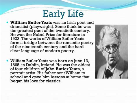 Ppt William Butler Yeats Powerpoint Presentation Id