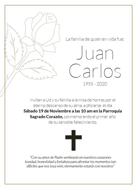 Invitacion Misa De Difunto Modelo Cruz Dorada Tutti Descargas