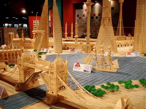 Famous landmarks made out of 6 million toothpicks | Amusing Planet